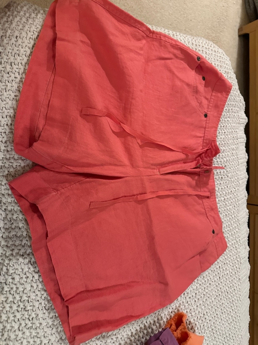 J. Jill Coral High-Waist Drawstring Shorts